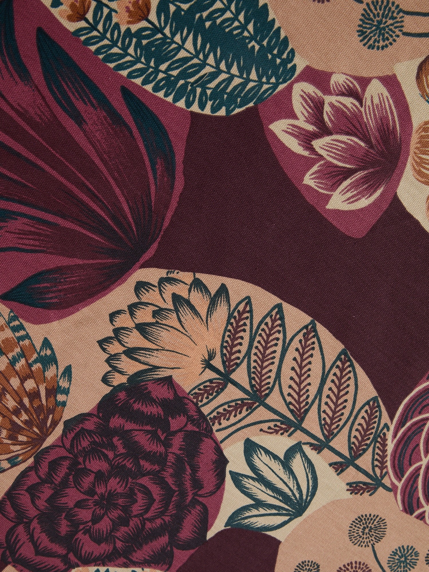 Tovaglia rotonda in panama di cotone con stampa cactus - Prezzo di lancio, Multicolor, large image number 1