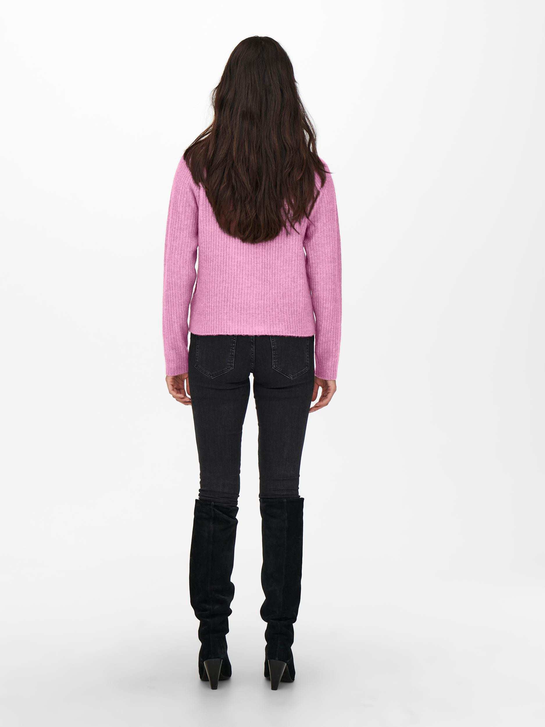Only - Cardigan in maglia, Rosa fenicottero, large image number 3