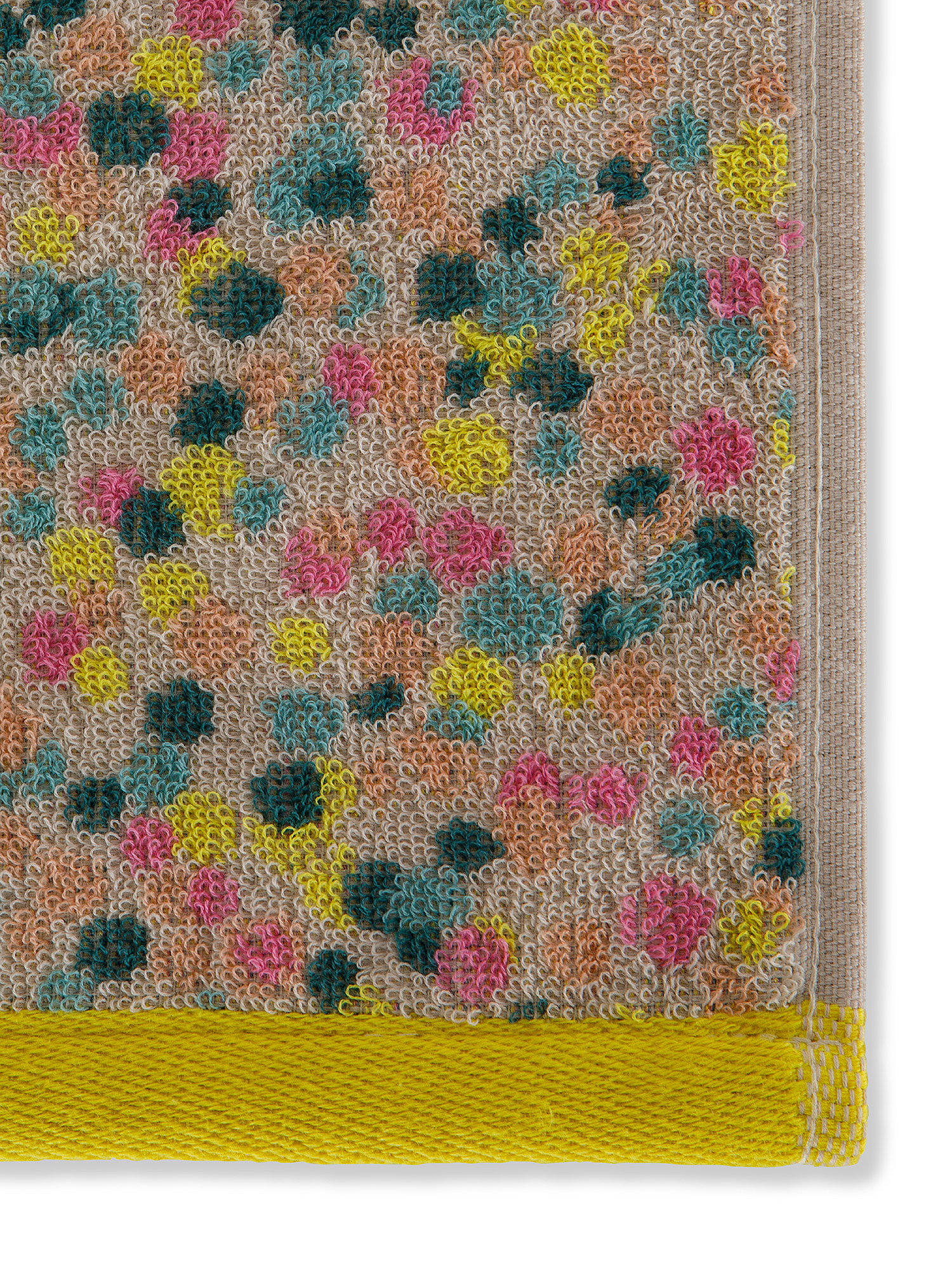 Asciugamano puro cotone tinto filo motivo a pallini, Multicolor, large image number 2
