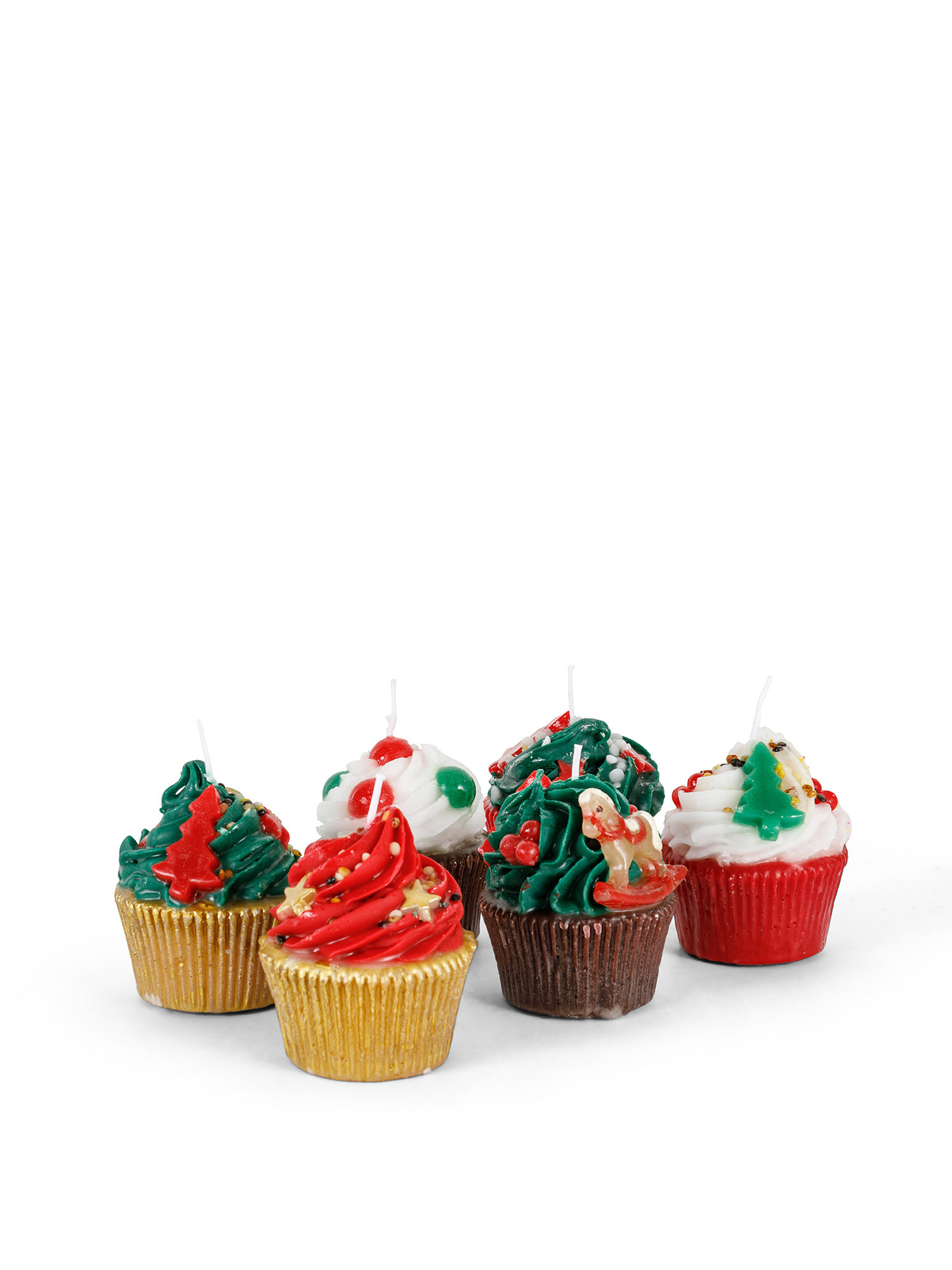 Muffin candle handcrafted in Italy, Multicolor, large image number 0