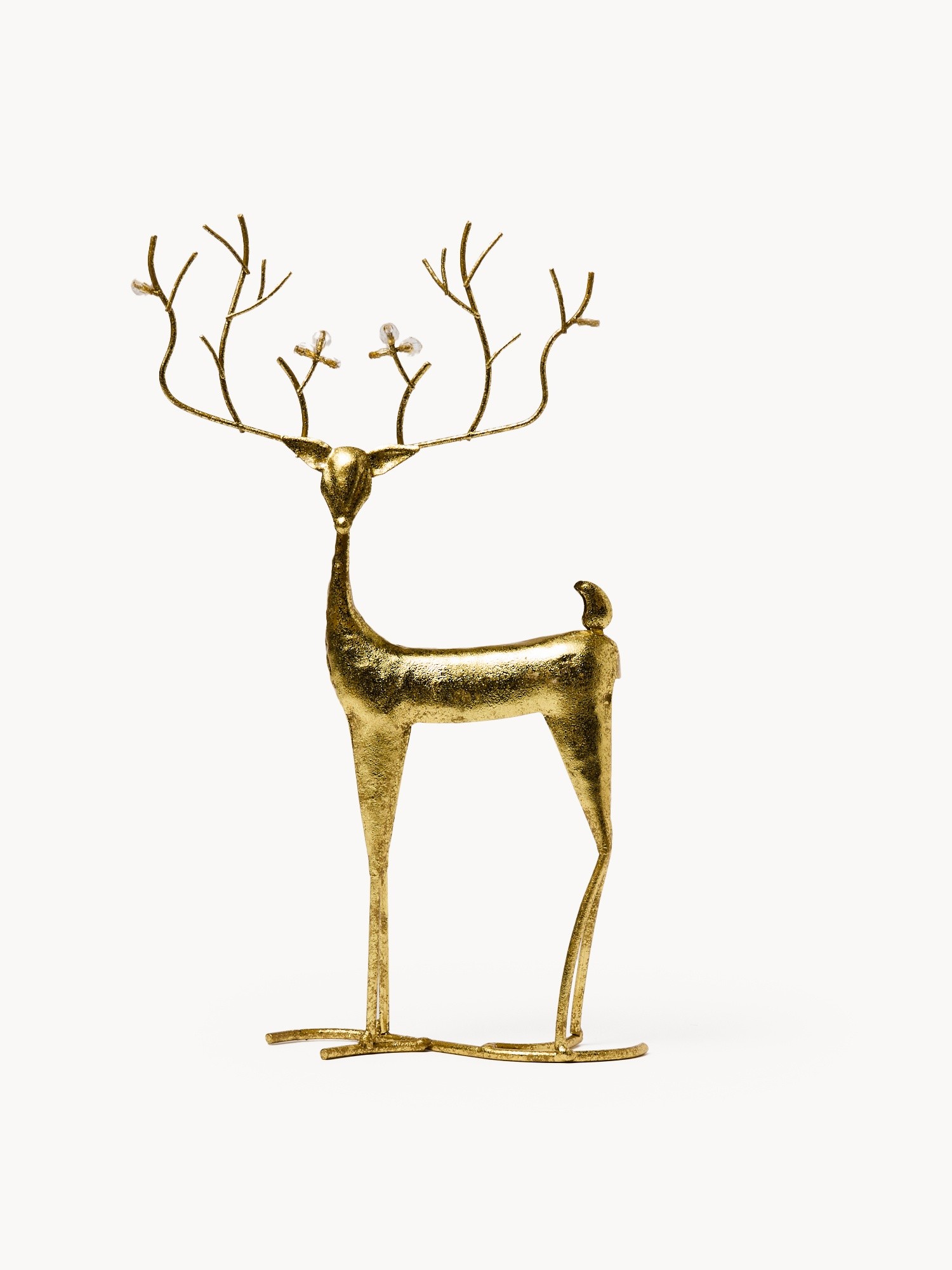 Iron reindeer decoration, Gold, large image number 0