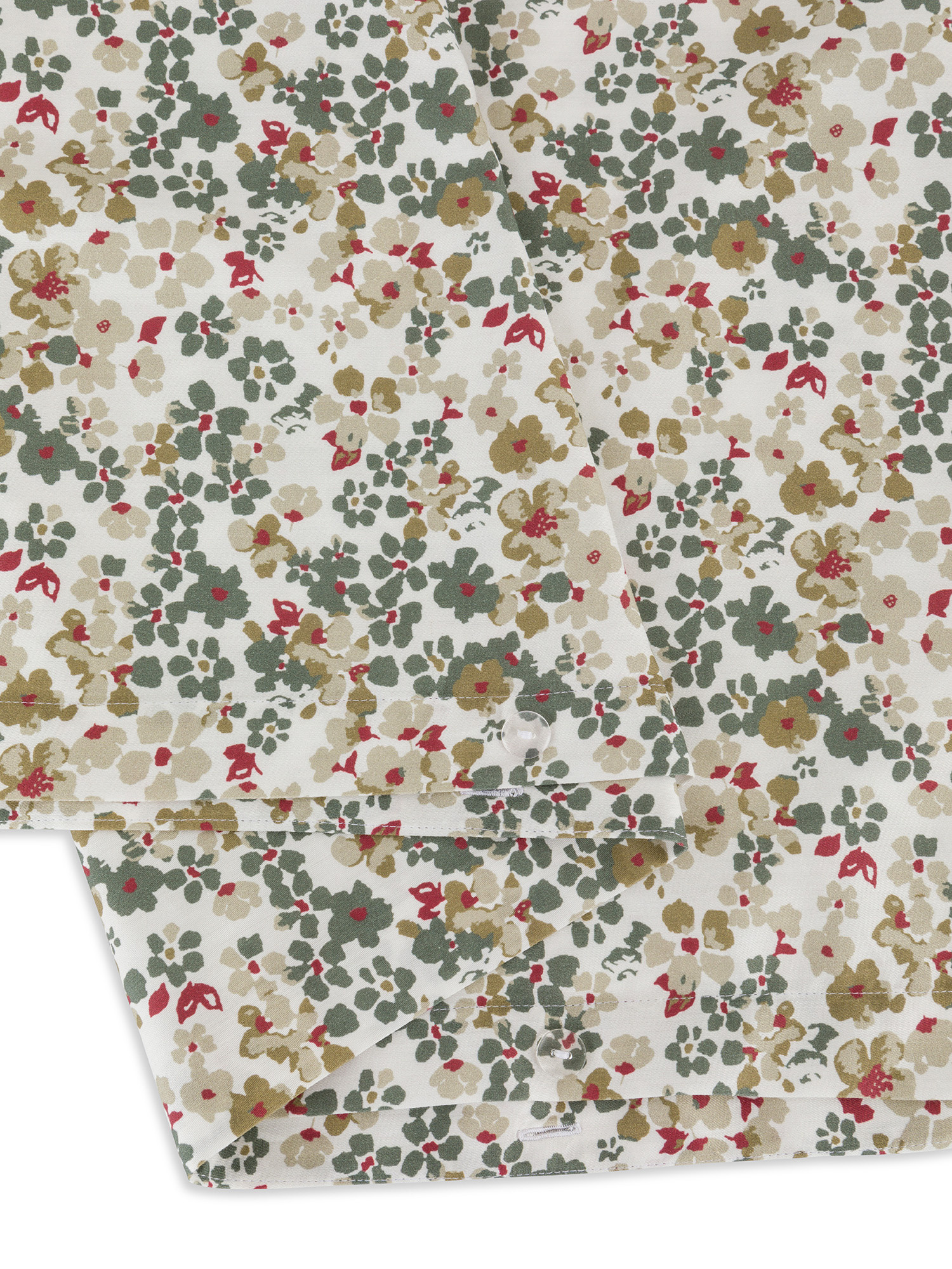 Floral patterned cotton satin duvet cover, Multicolor, large image number 2