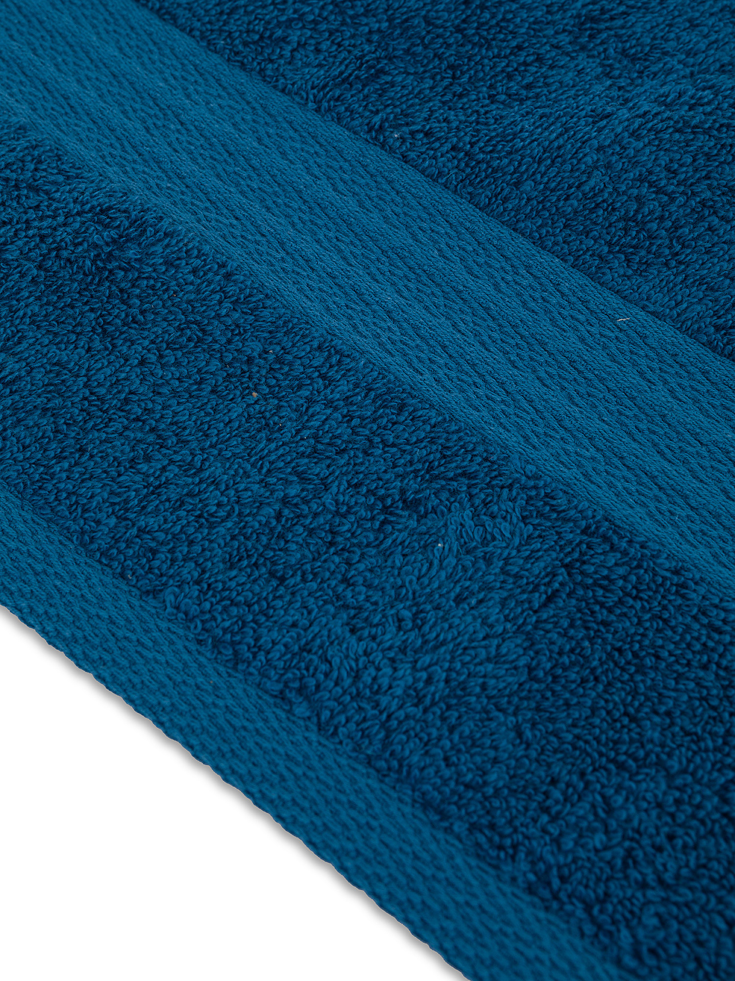Asciugamano puro cotone tinta unita Zefiro, Blu, large image number 2