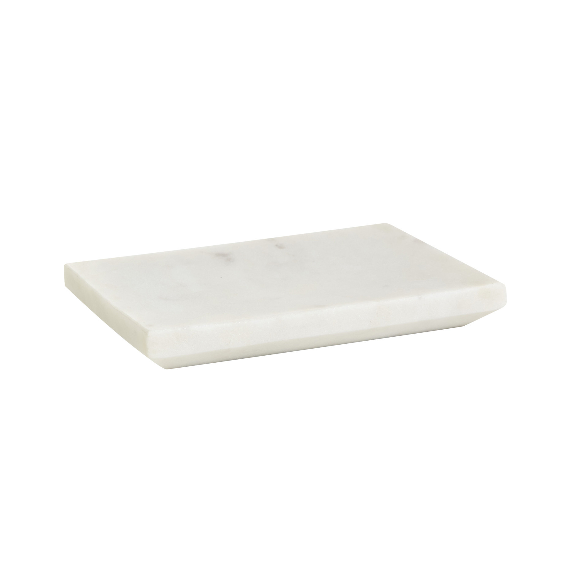 White Marble soap dish, White, large image number 0