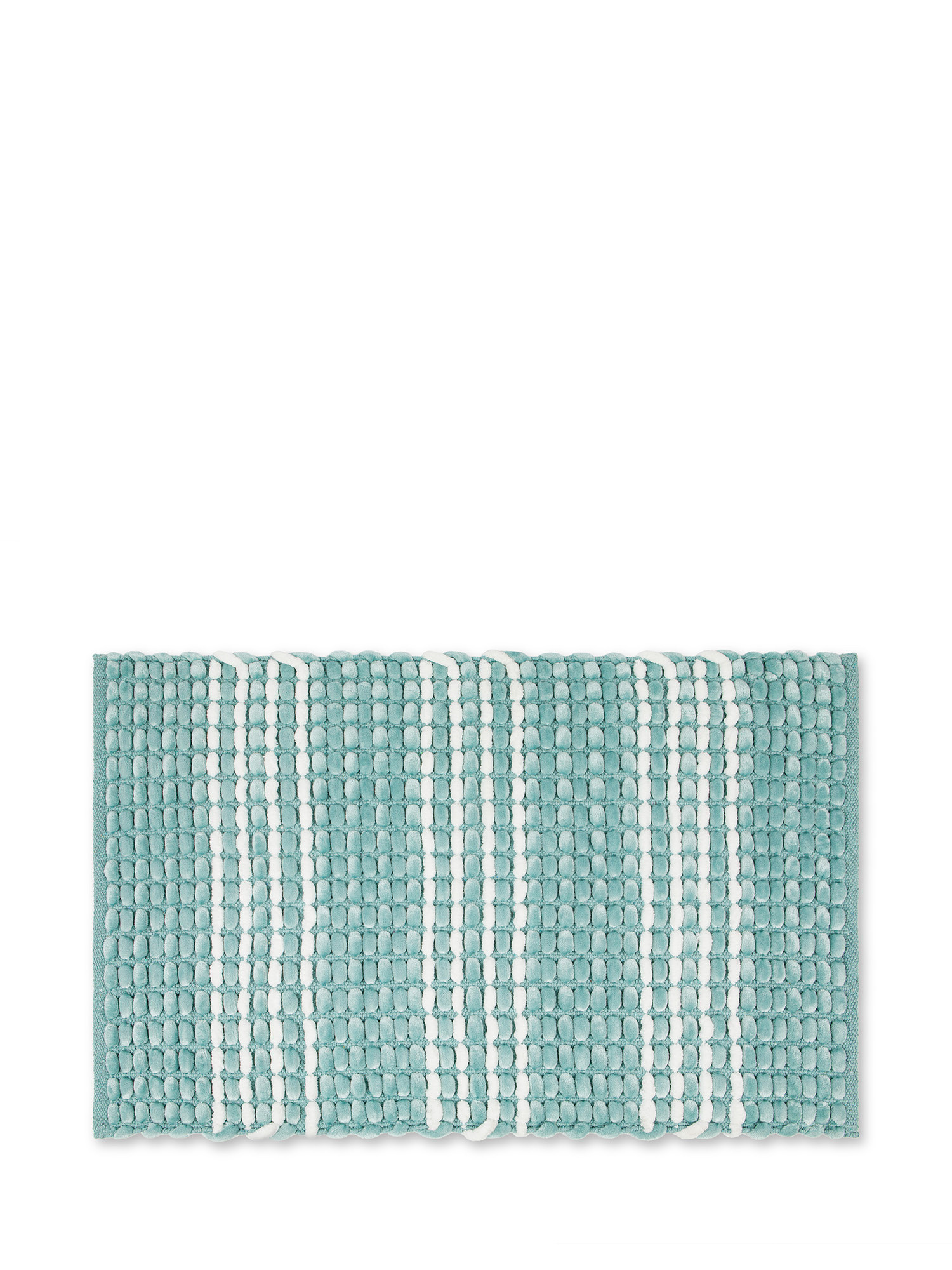 Woven-effect chenille bathroom rug, Sage Green, large image number 0