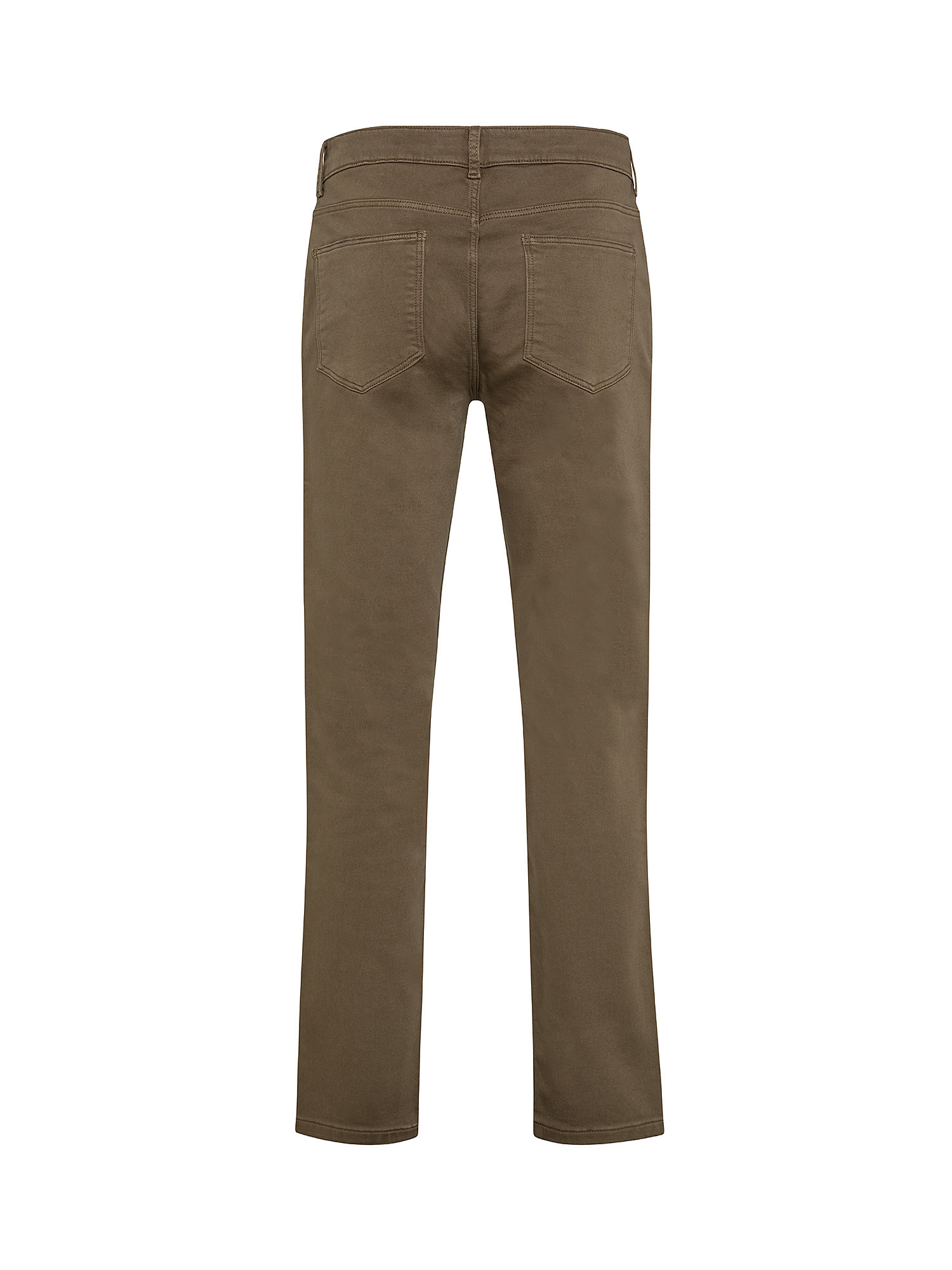 Pantalone 5 tasche slim in felpa, Verde scuro, large image number 1