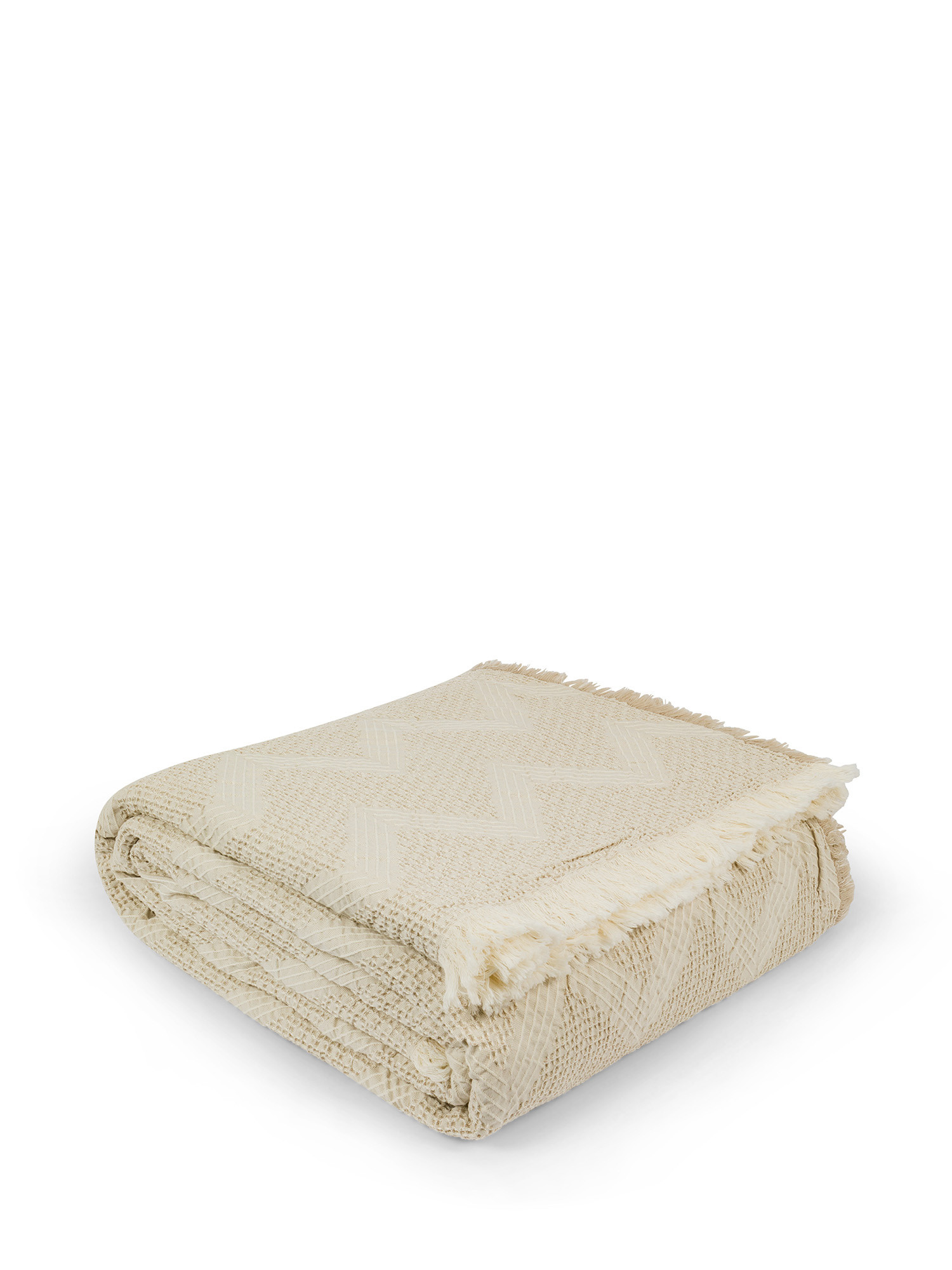 Pure cotton bedspread, Beige, large image number 0