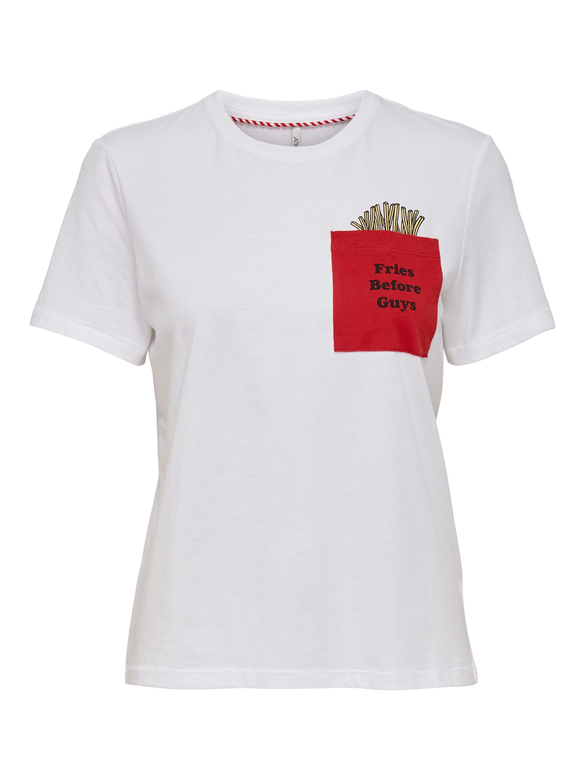 T-shirt con stampa, Bianco, large image number 0