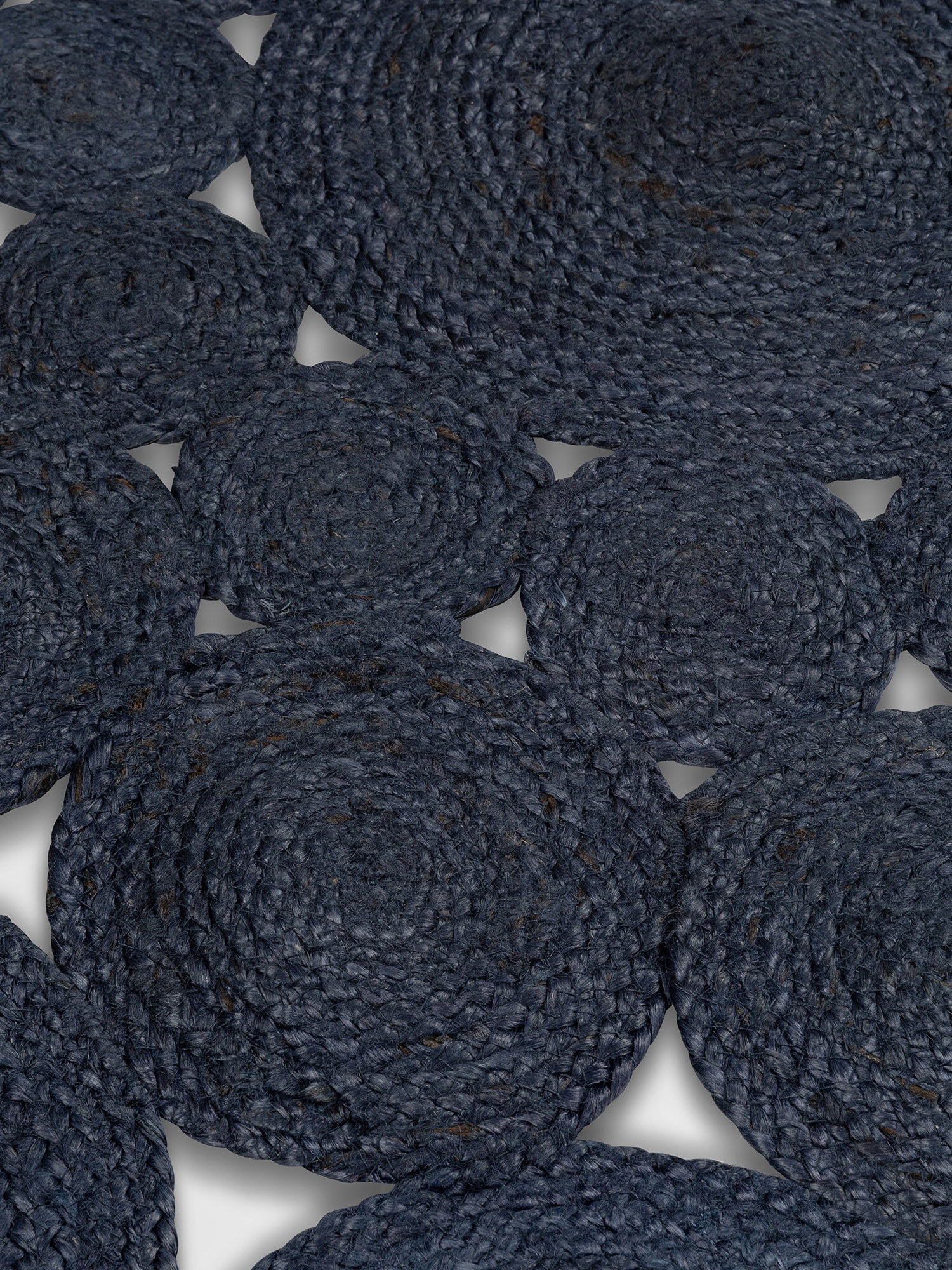 Round jute rug, Blue, large image number 1