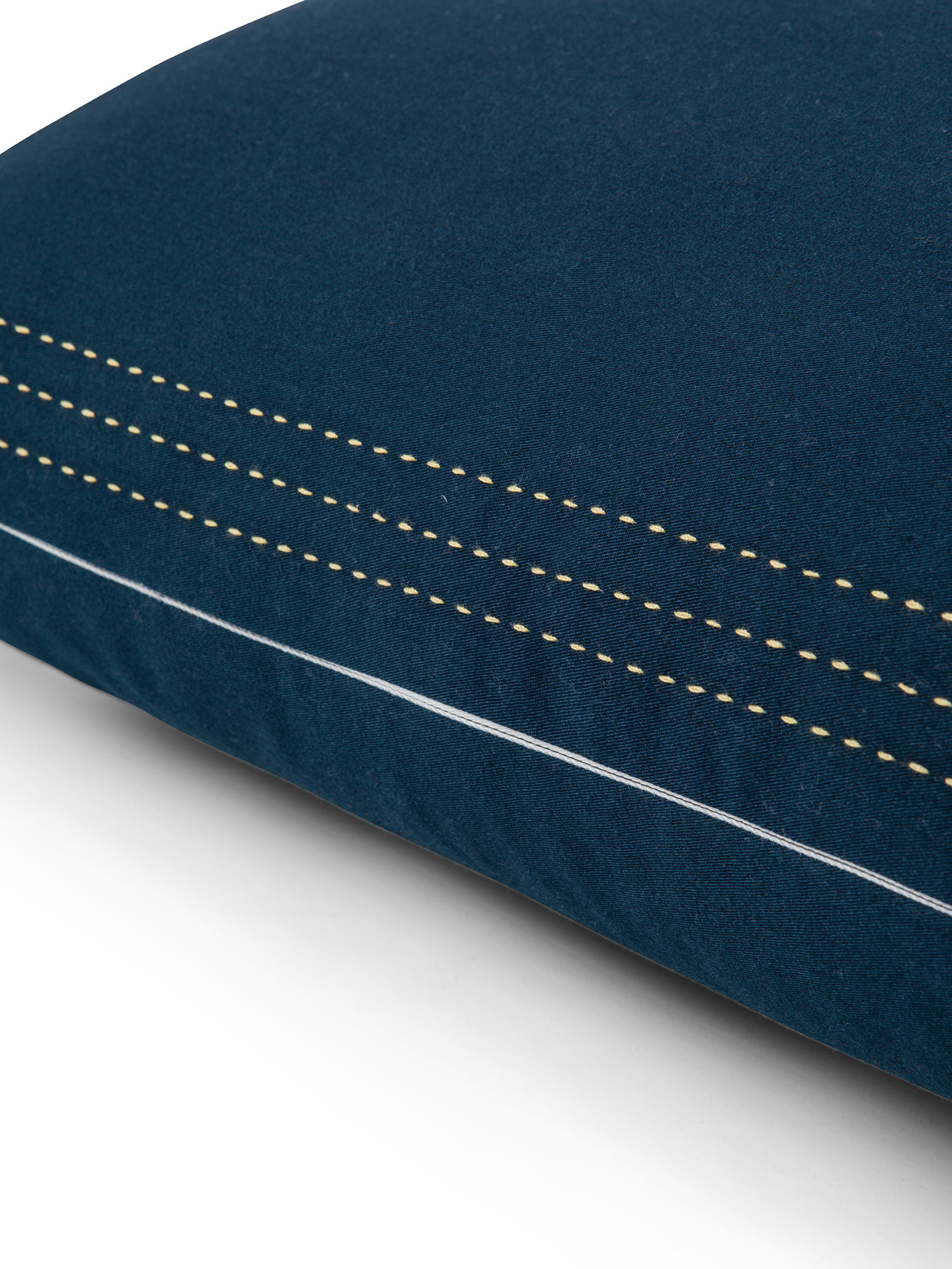 Cuscino twill di cotone con impunture 45x45cm, Blu scuro, large image number 2