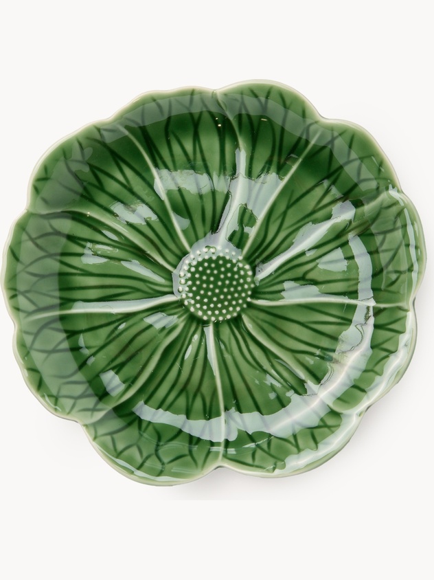 Piattino in porcellana a forma di foglia