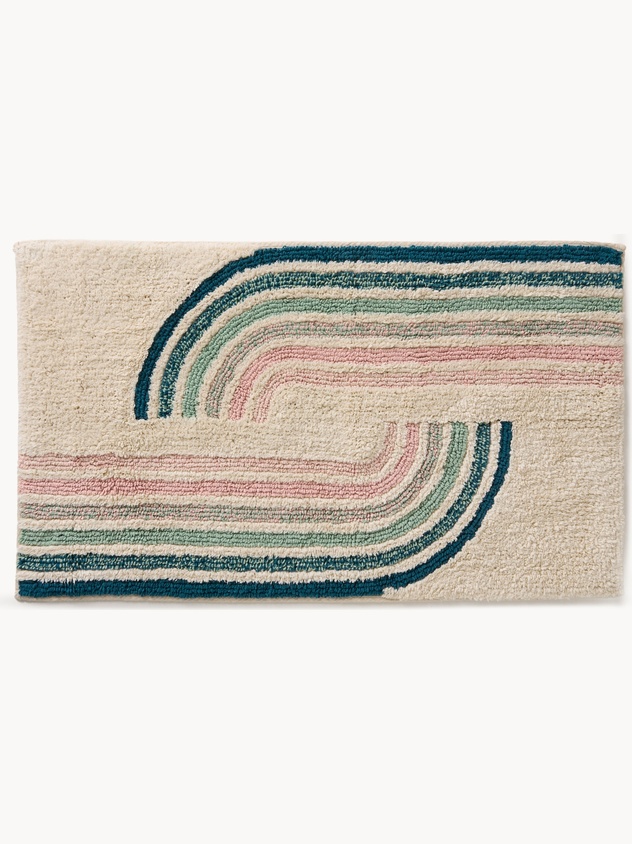 Tufted cotton bath mat