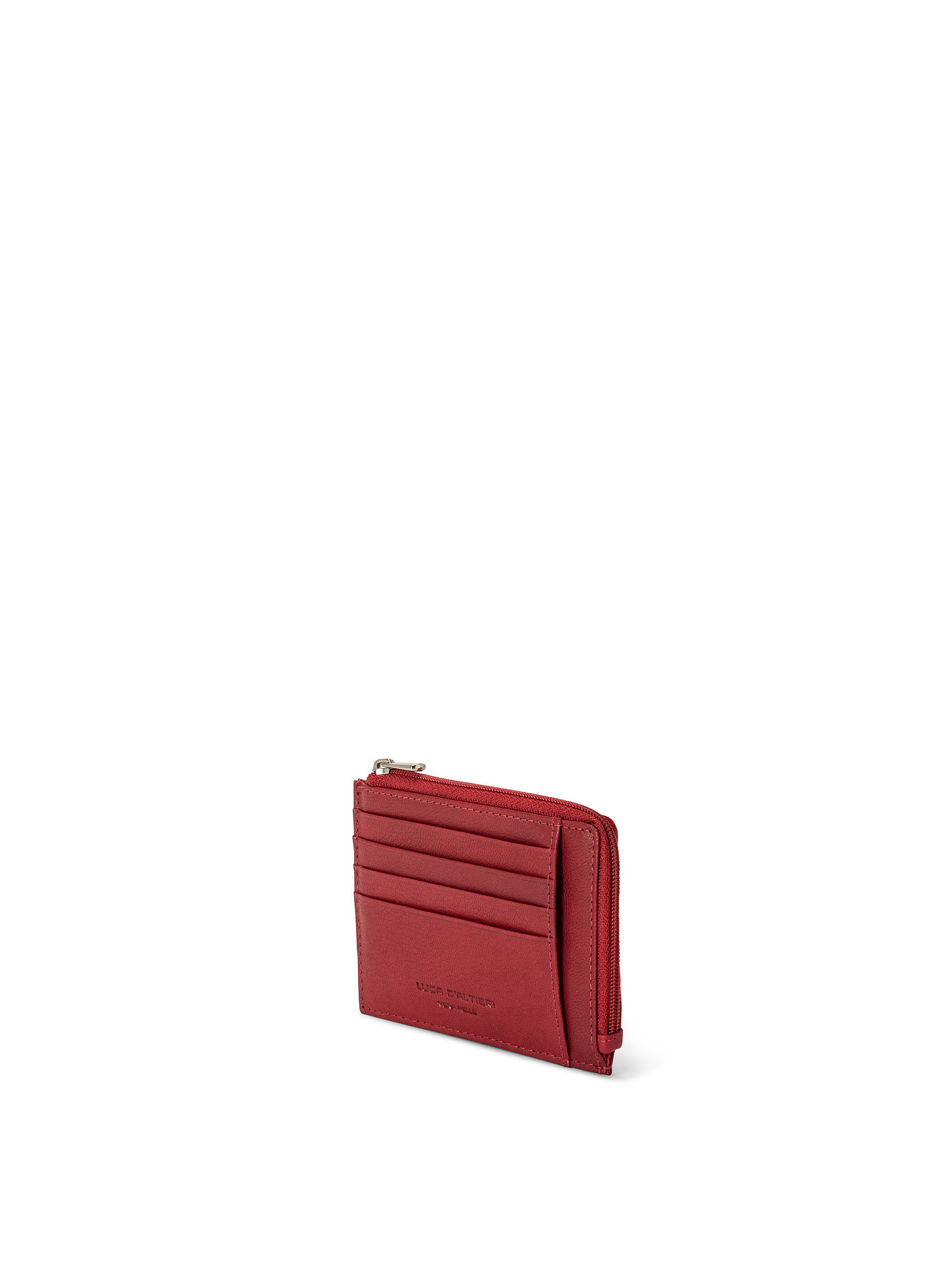 Small genuine leather wallet, Brick Red, large image number 2