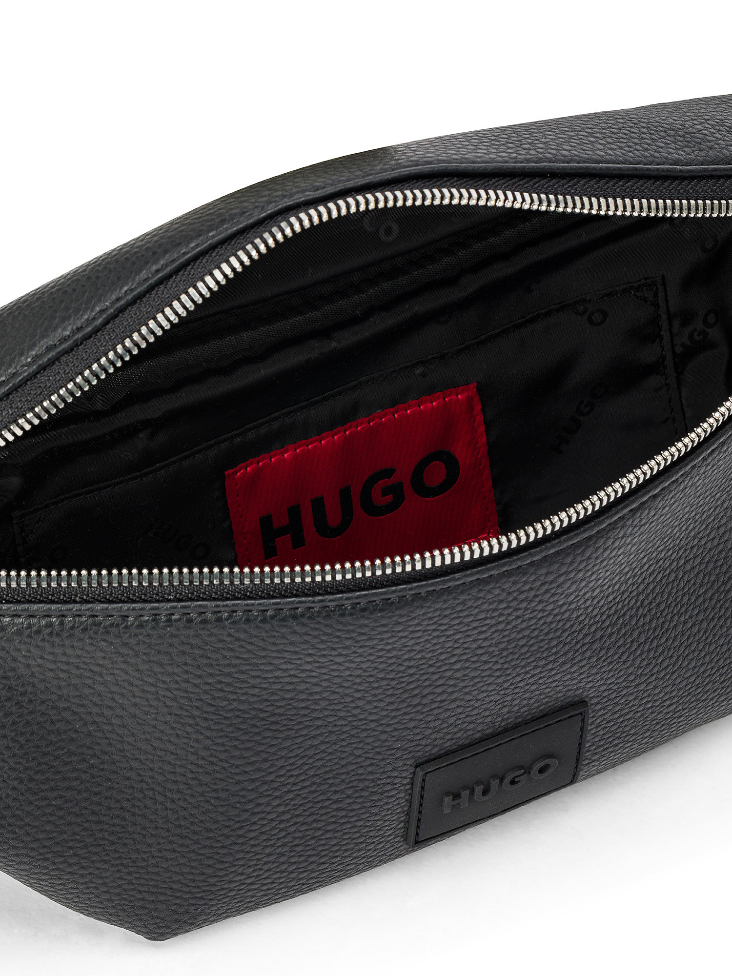 Hugo - faux leather pouch, Black, large image number 2