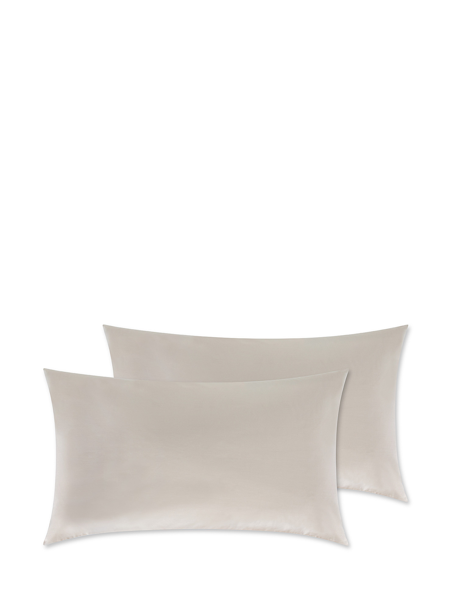 Set of 2 percale cotton pillowcases, White Milk, large image number 0