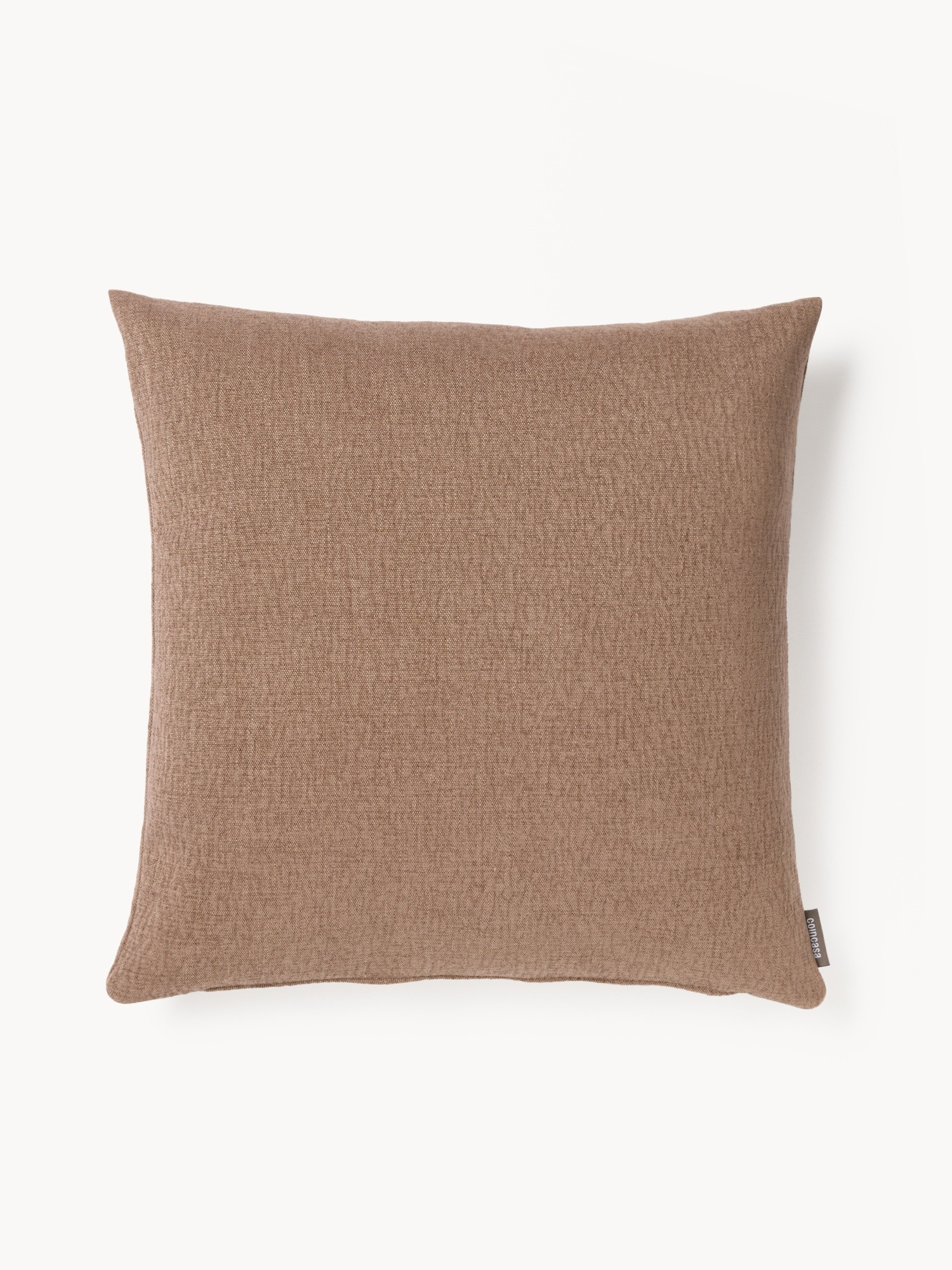 Cuscino con lino made in Italy 45x45cm, Marrone, large image number 0