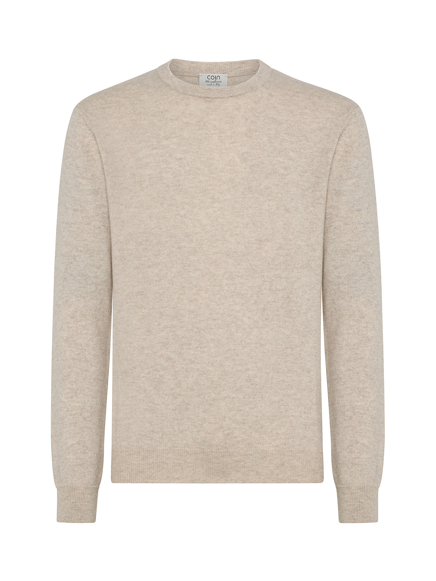 Coin Cashmere - Crewneck sweater in pure cashmere, Beige, large image number 0