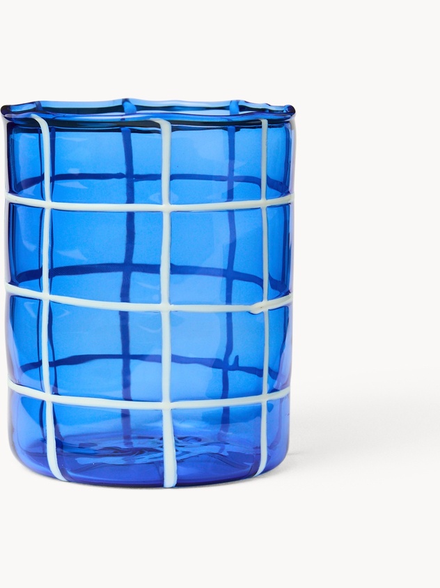 Bicchiere in vetro borosilicato motivo a rete