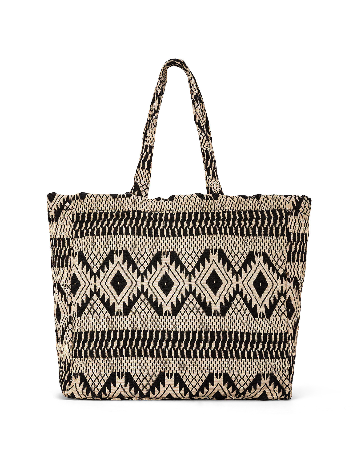 Koan - Patterned shopping bag, Brown, large image number 0