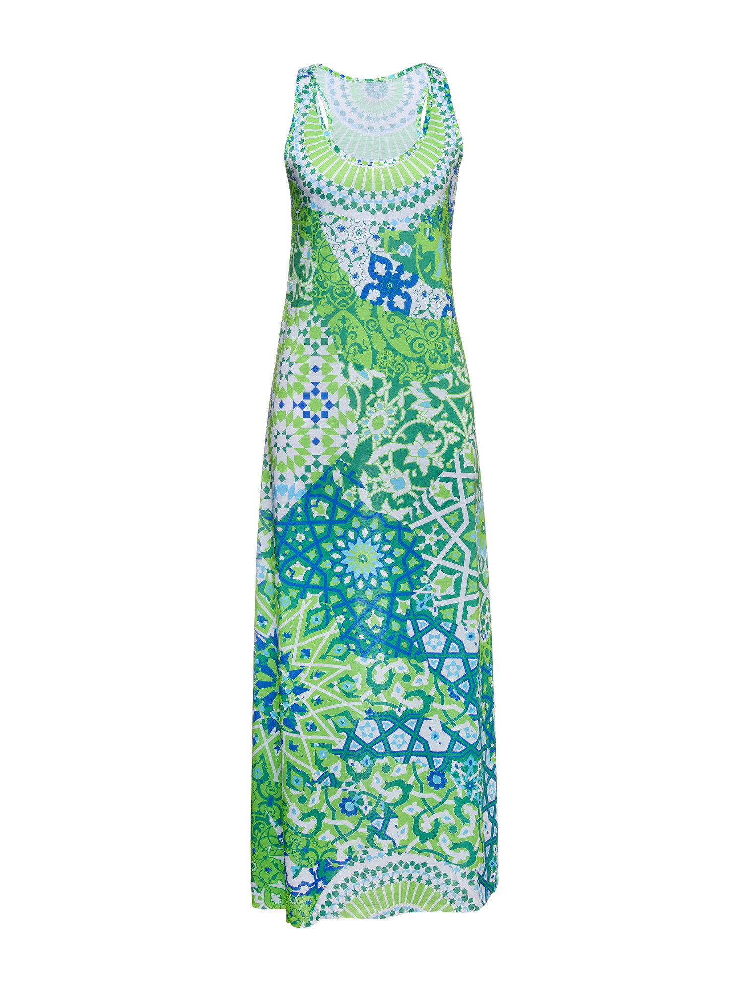 F**K - Long dress with print, Green, large image number 0