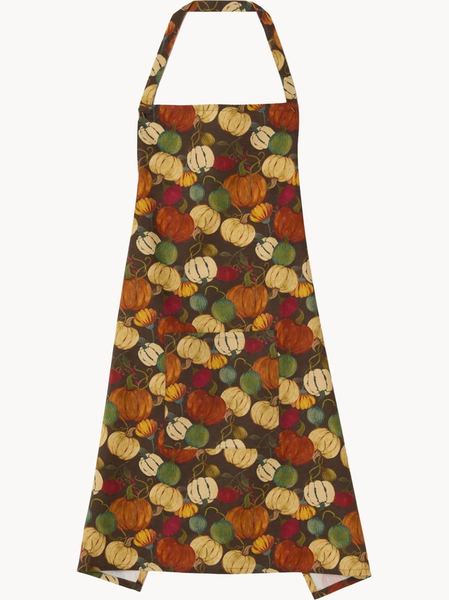 Kitchen apron with pumpkin print