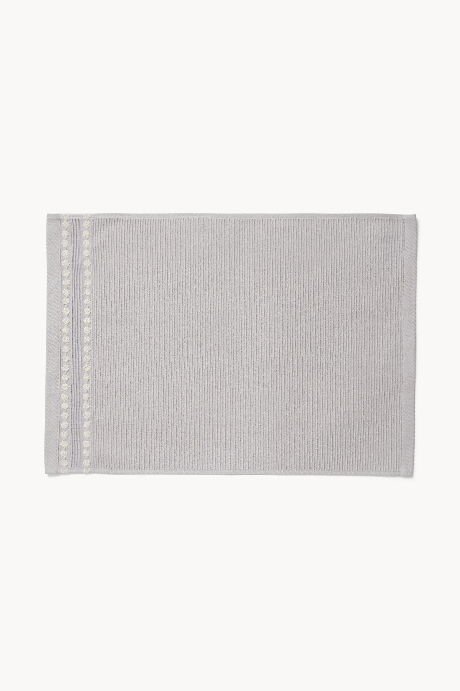 Asciugamano in spugna di cotone con bordo a pois - Prezzo di lancio, Grigio, large image number 1