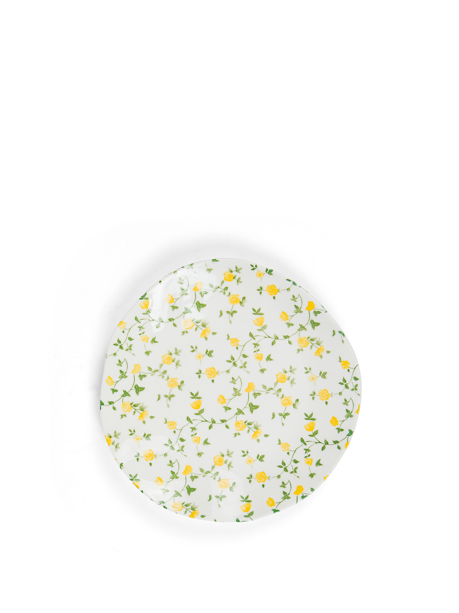 Porcelain fruit plate with flower motif, White, large image number 0