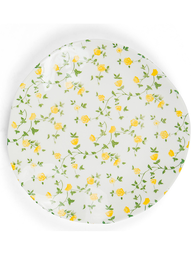 Porcelain fruit plate with flower motif