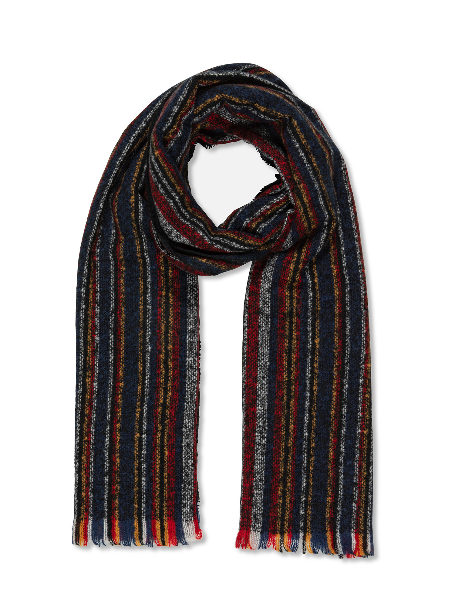 Luca D'Altieri - Striped scarf, Black, large image number 0