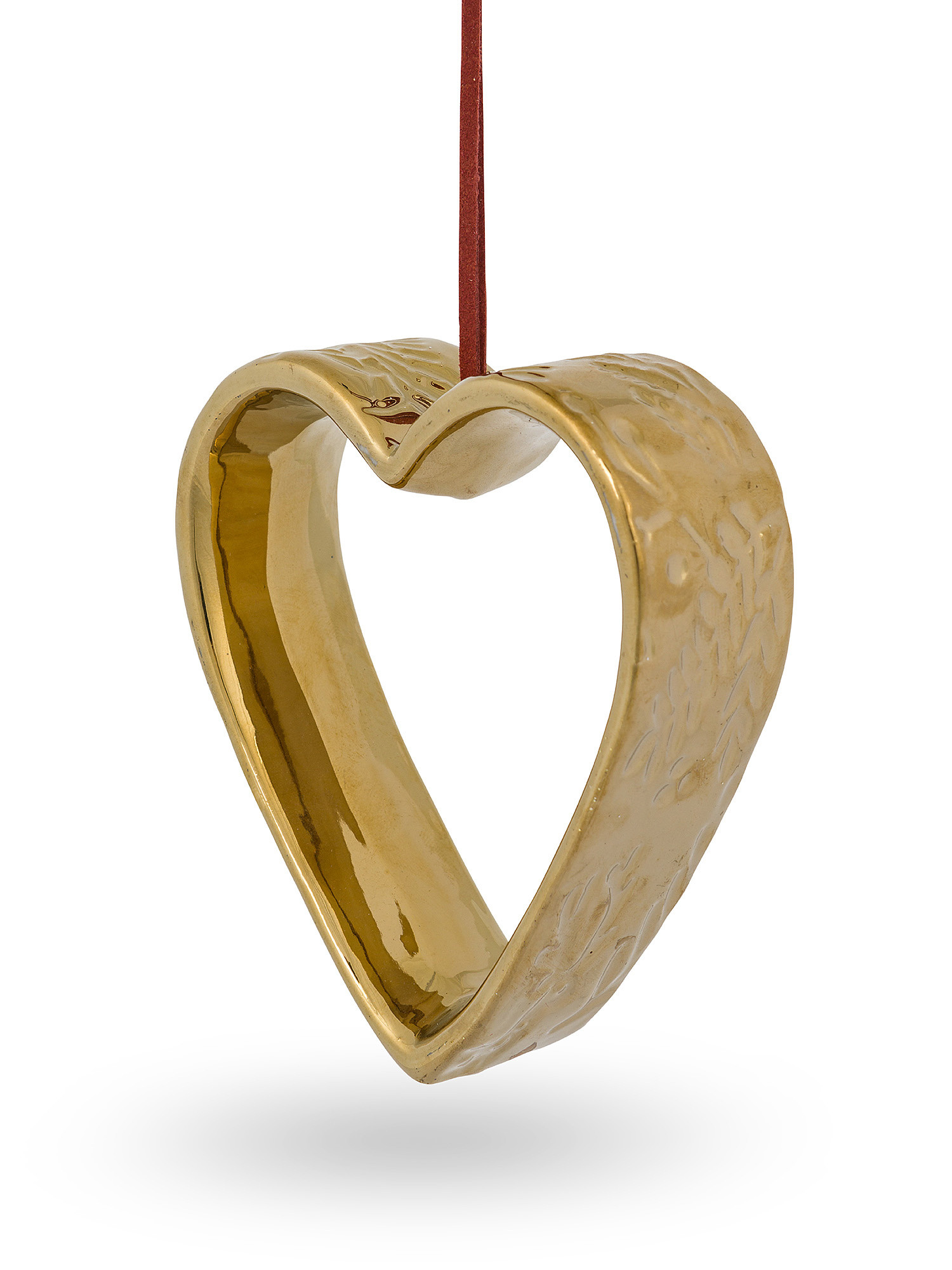 Porcelain heart decoration, Gold, large image number 1