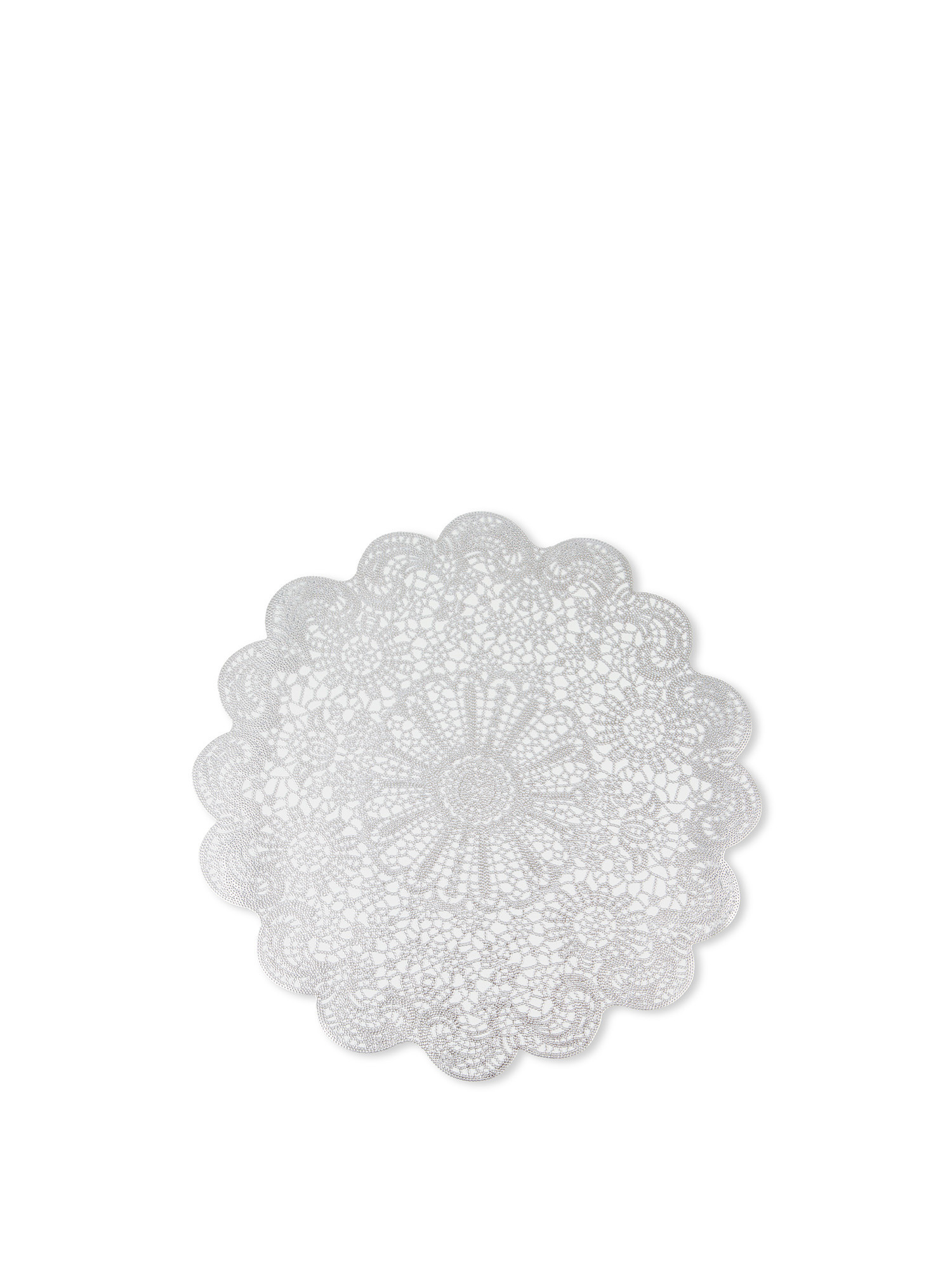 Tovaglietta PVC effetto pizzo, Grigio argento, large image number 0