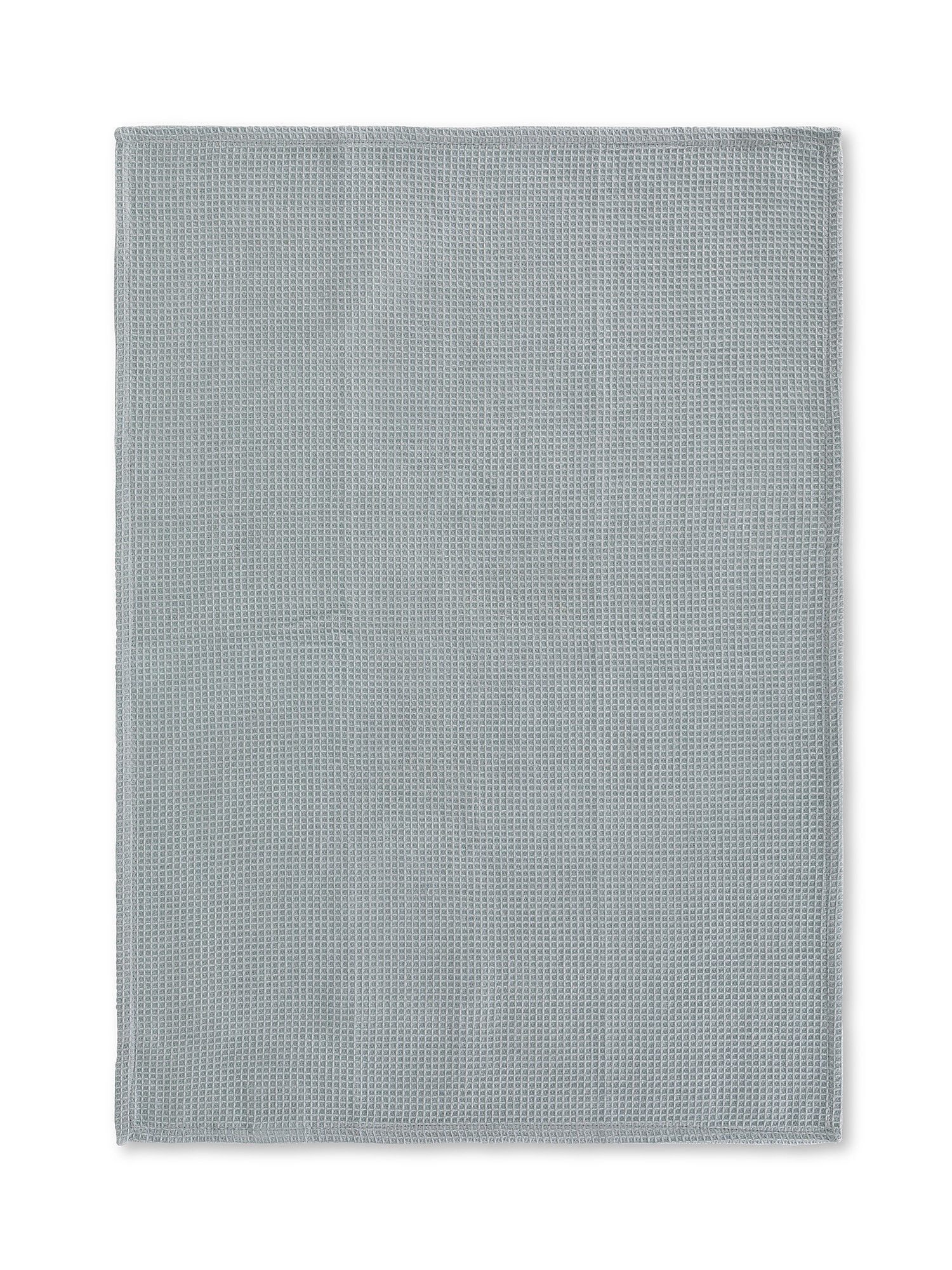 Set 2 strofinacci puro cotone stampa sardine, Bianco, large