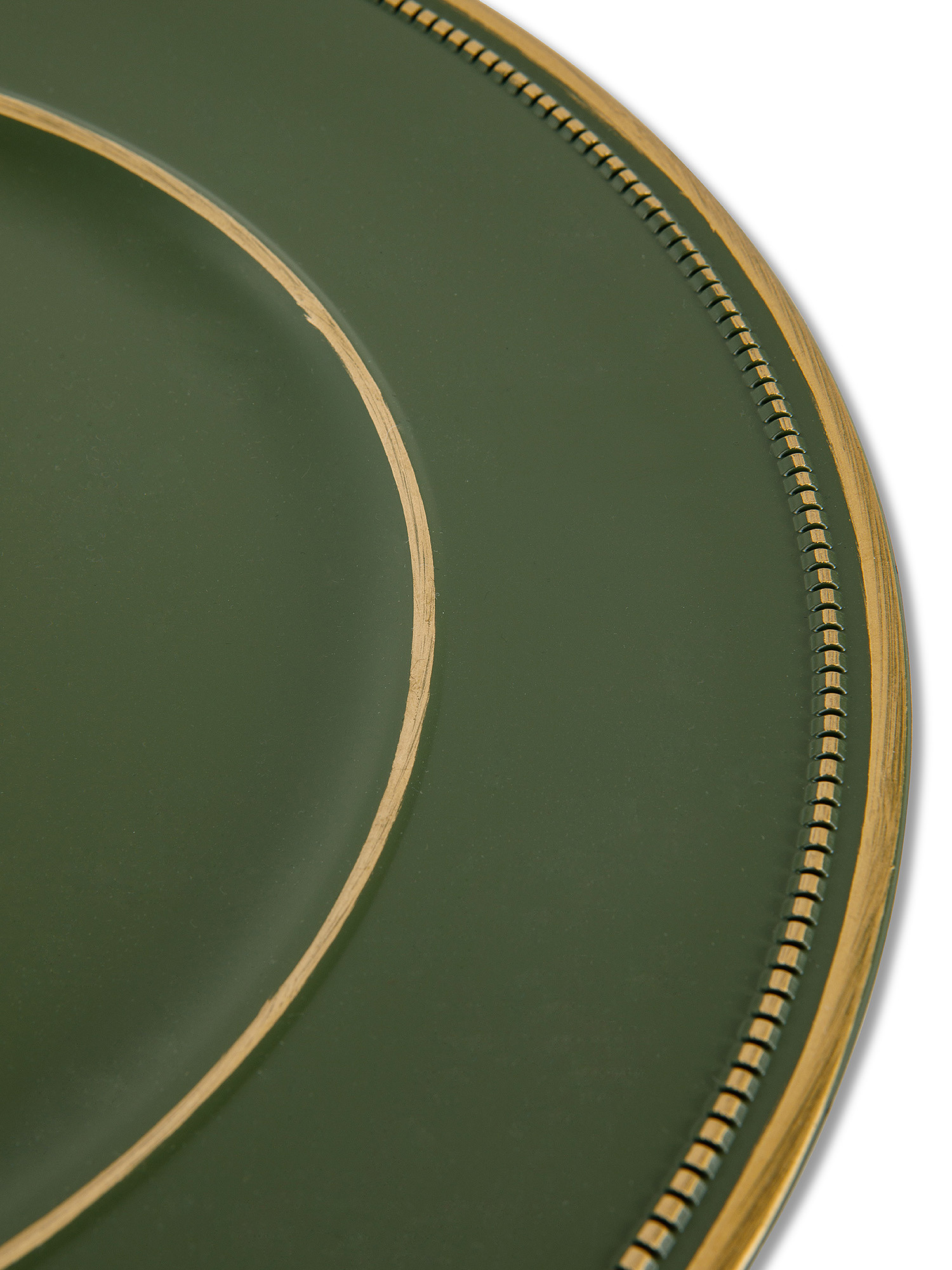 Sottopiatto PVC bordo oro, Verde, large image number 1