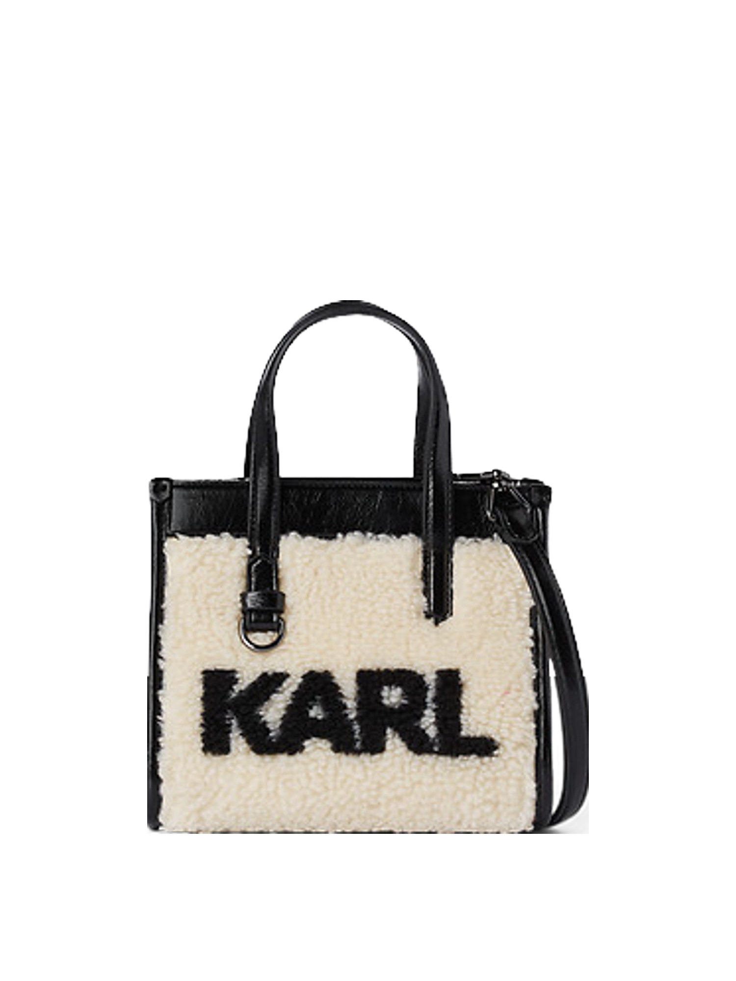 Karl Lagerfeld - K/skuare tote piccola in ecomontone, Nero, large image number 0