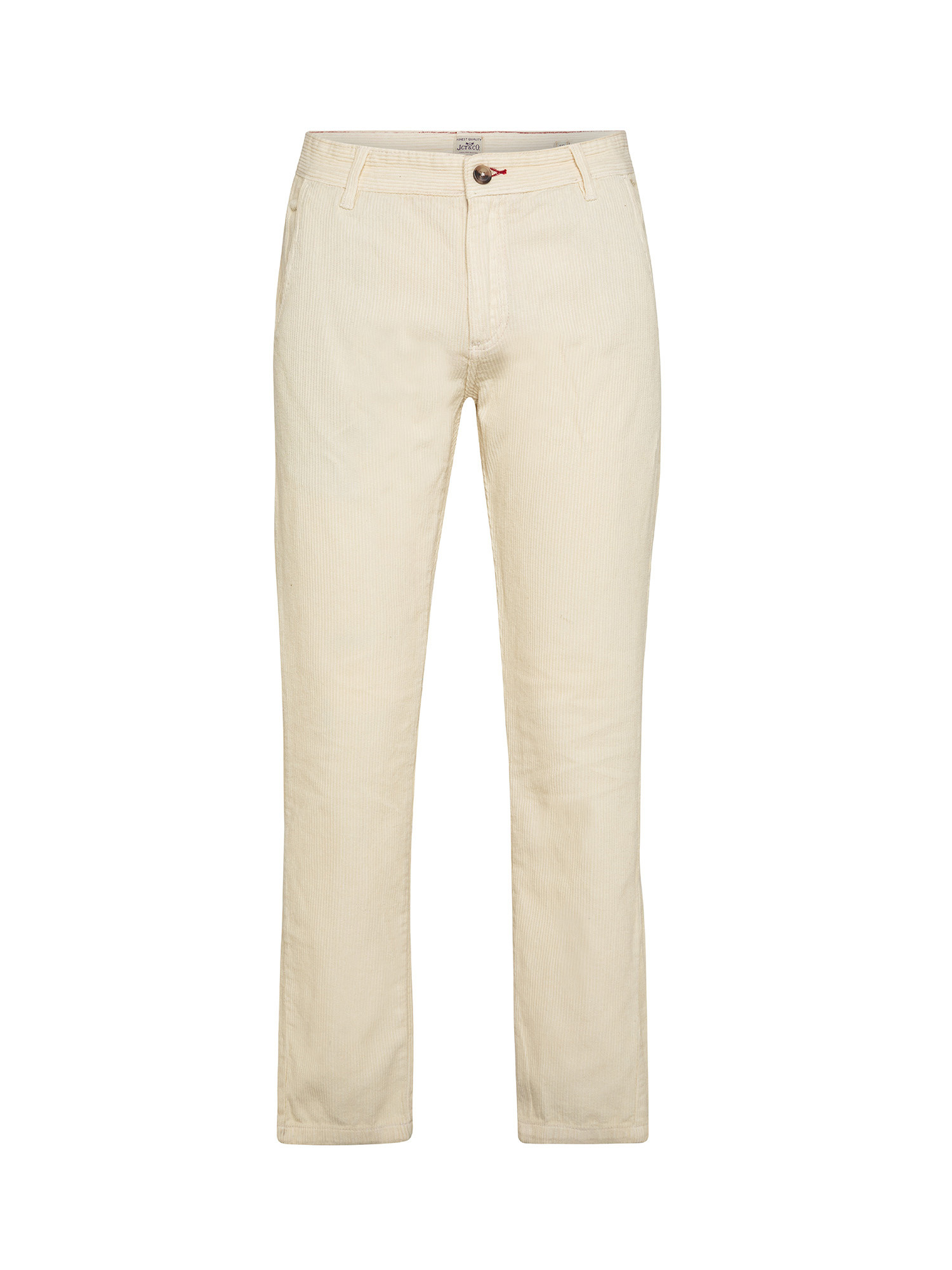 JCT - Velvet chino trousers, White Milk, large image number 0