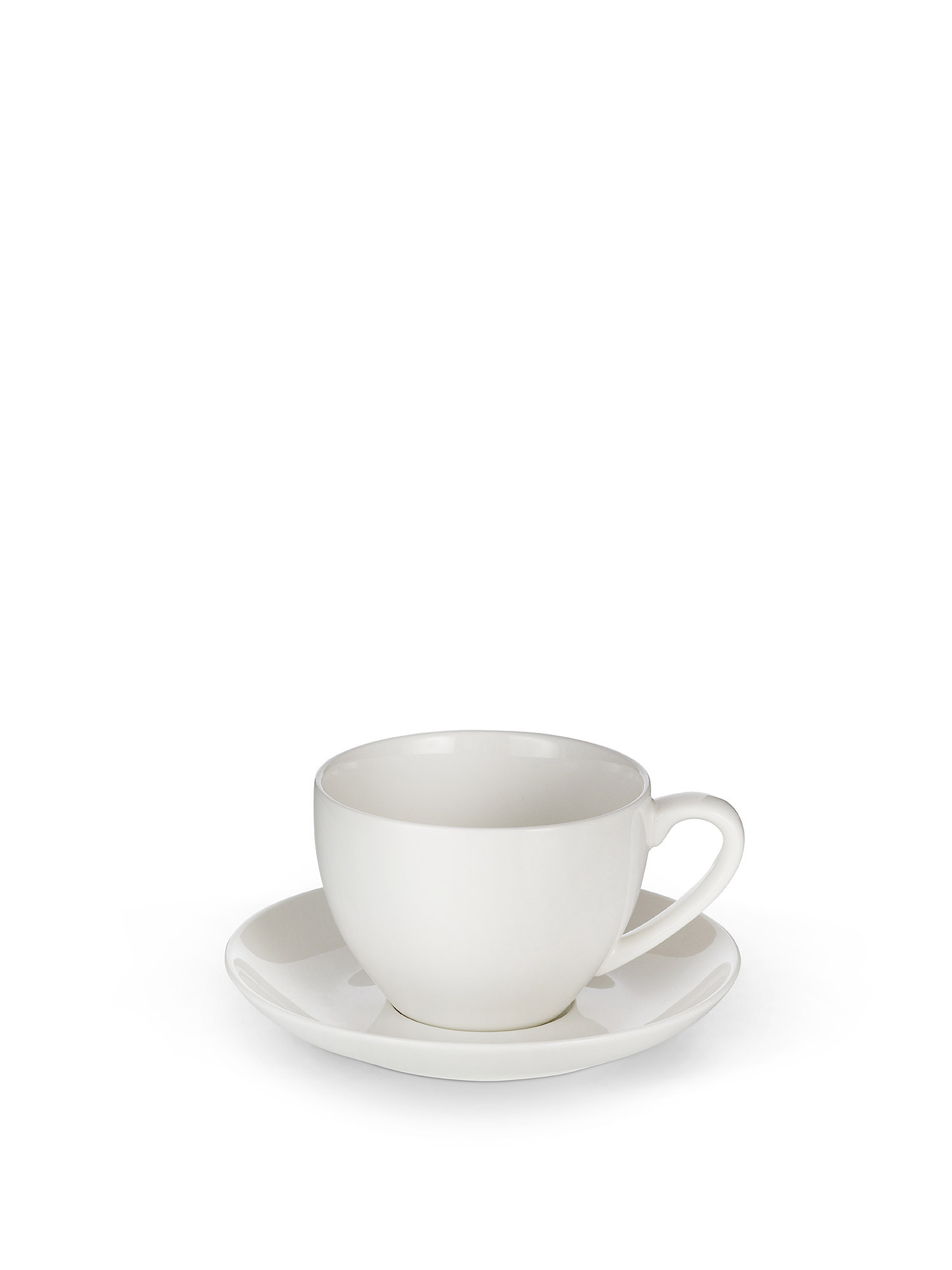  White porcelain teacup, White, large image number 0