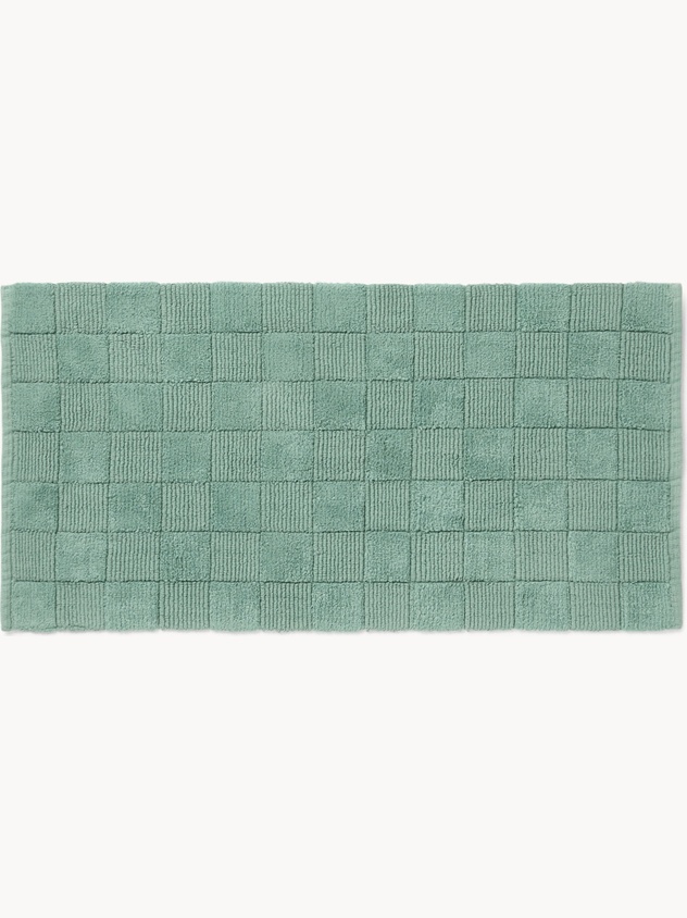 Tappeto bagno in cotone con trama a scacchiera - Prezzo di lancio