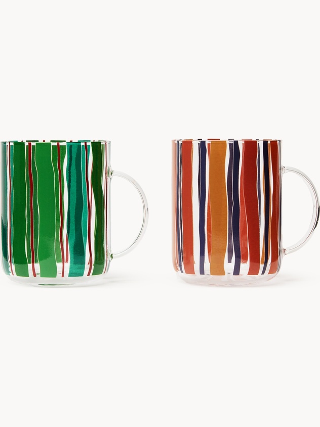 Hand-Painted Glass Mug