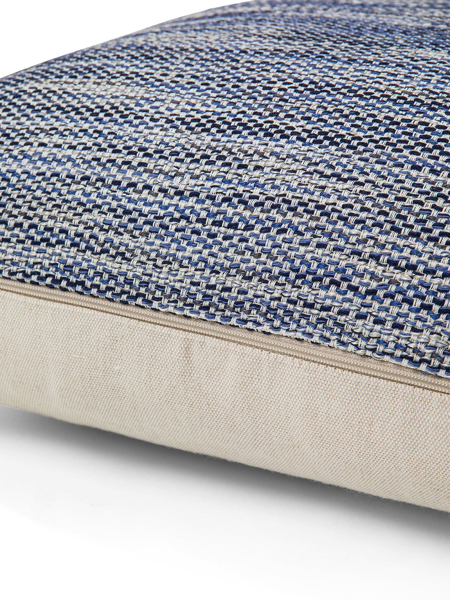Cushion 45x45 cm with fringes, Blue, large image number 2