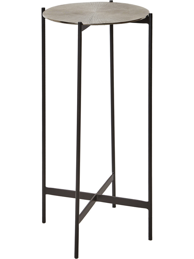 Round coffee table in aluminium