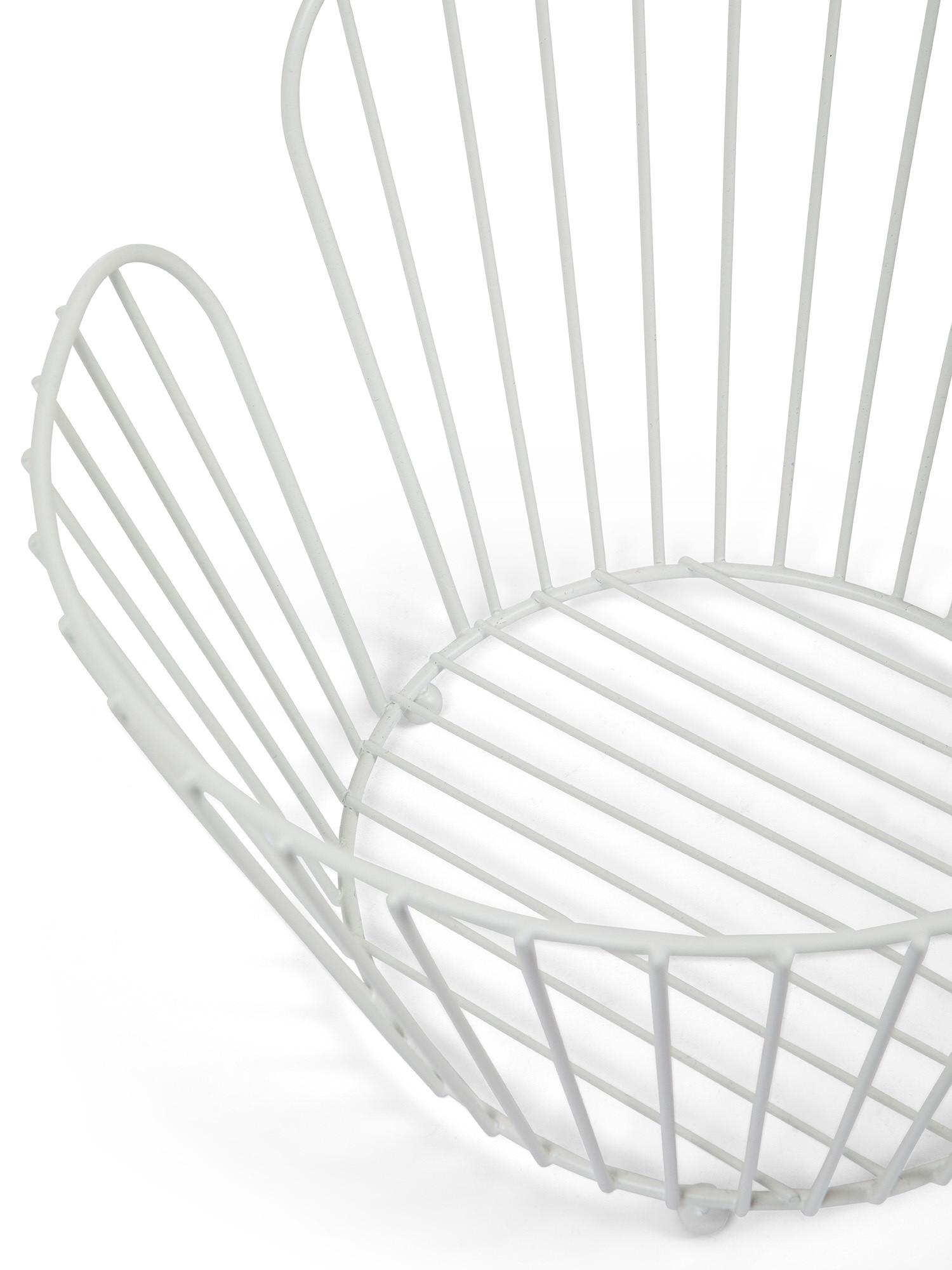 White wire basket, White, large image number 1