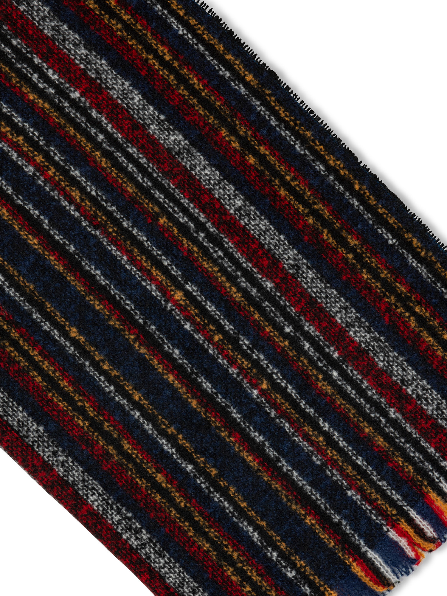 Luca D'Altieri - Striped scarf, Black, large image number 1