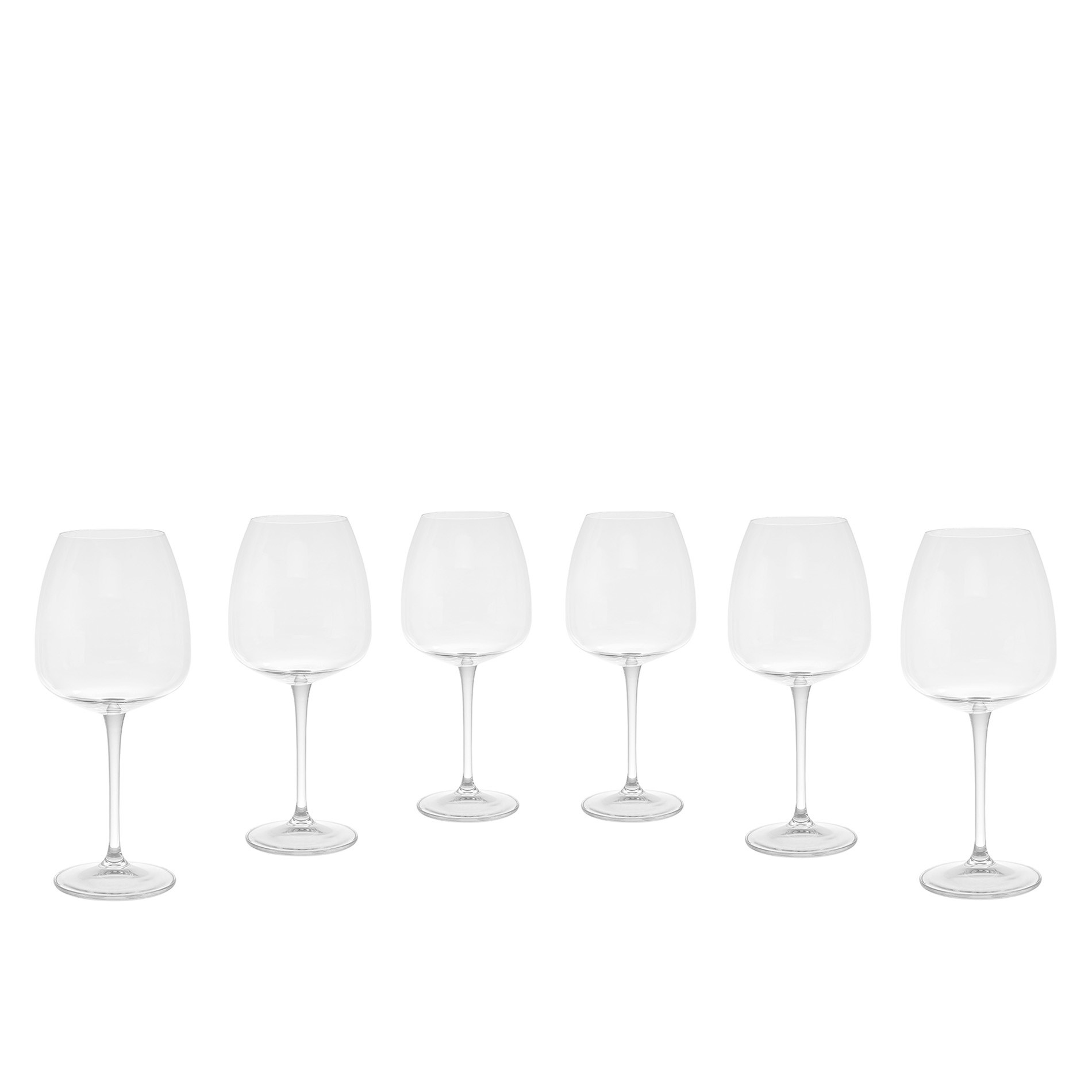 Set of 6 Bohemia crystal wine goblets, Transparent, large image number 1