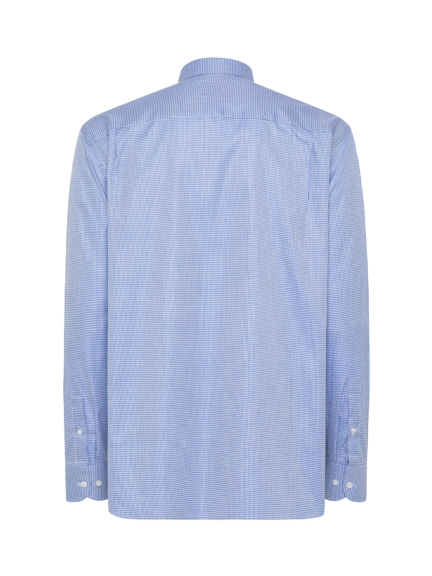 Camicia regular fit in cotone doppio ritorto, Azzurro, large