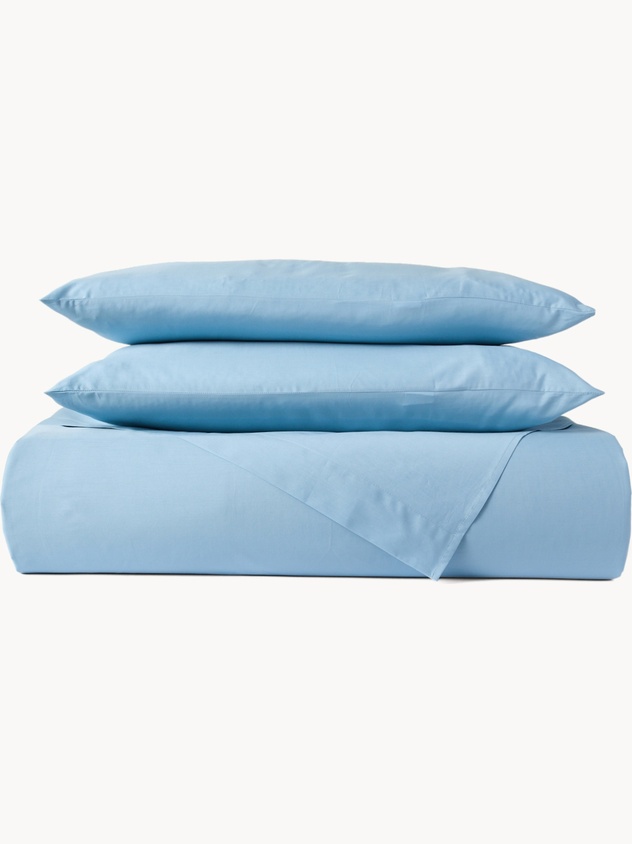 Parure lenzuolo in cotone percalle tinta unita - Prezzo di lancio