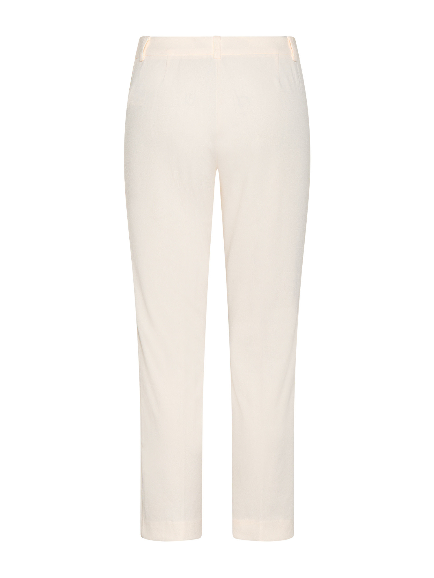 Koan - Pantaloni flare in crepe, Bianco panna, large image number 1