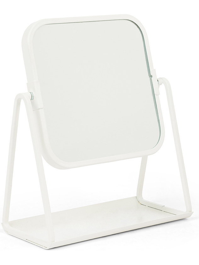 Toilet mirror with tray
