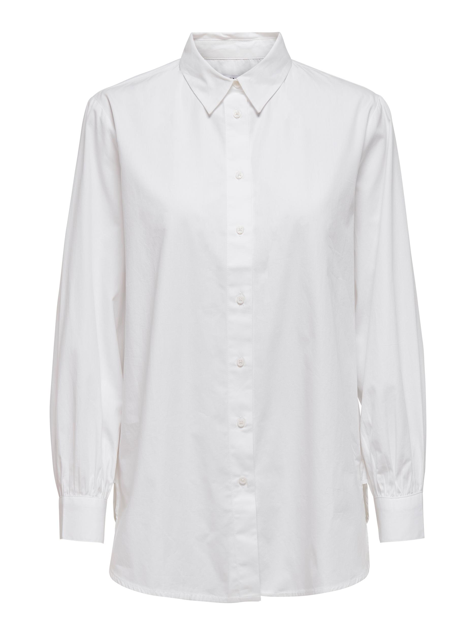 shirt with long sleeved, White, large image number 0