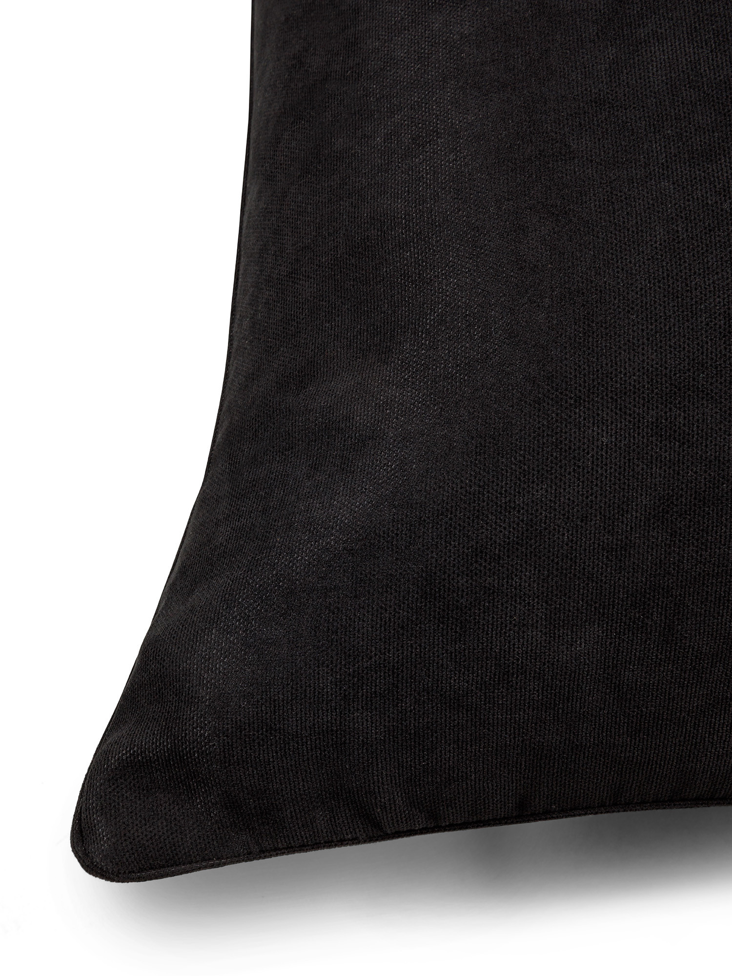 Solid color melange cushion, Black, large image number 1