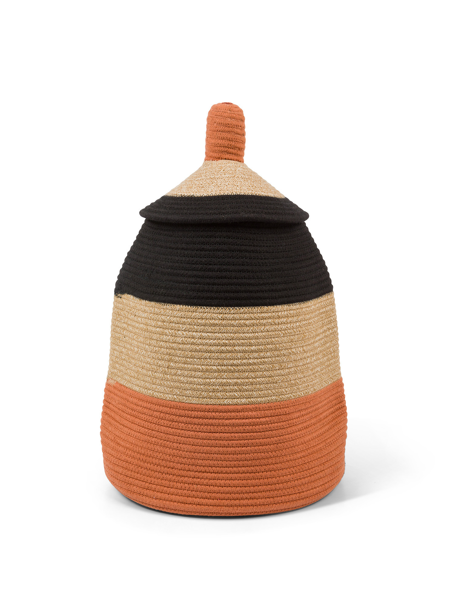 Cotton blend rope basket, Multicolor, large image number 0